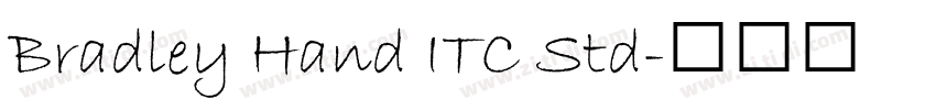 Bradley Hand ITC Std字体转换